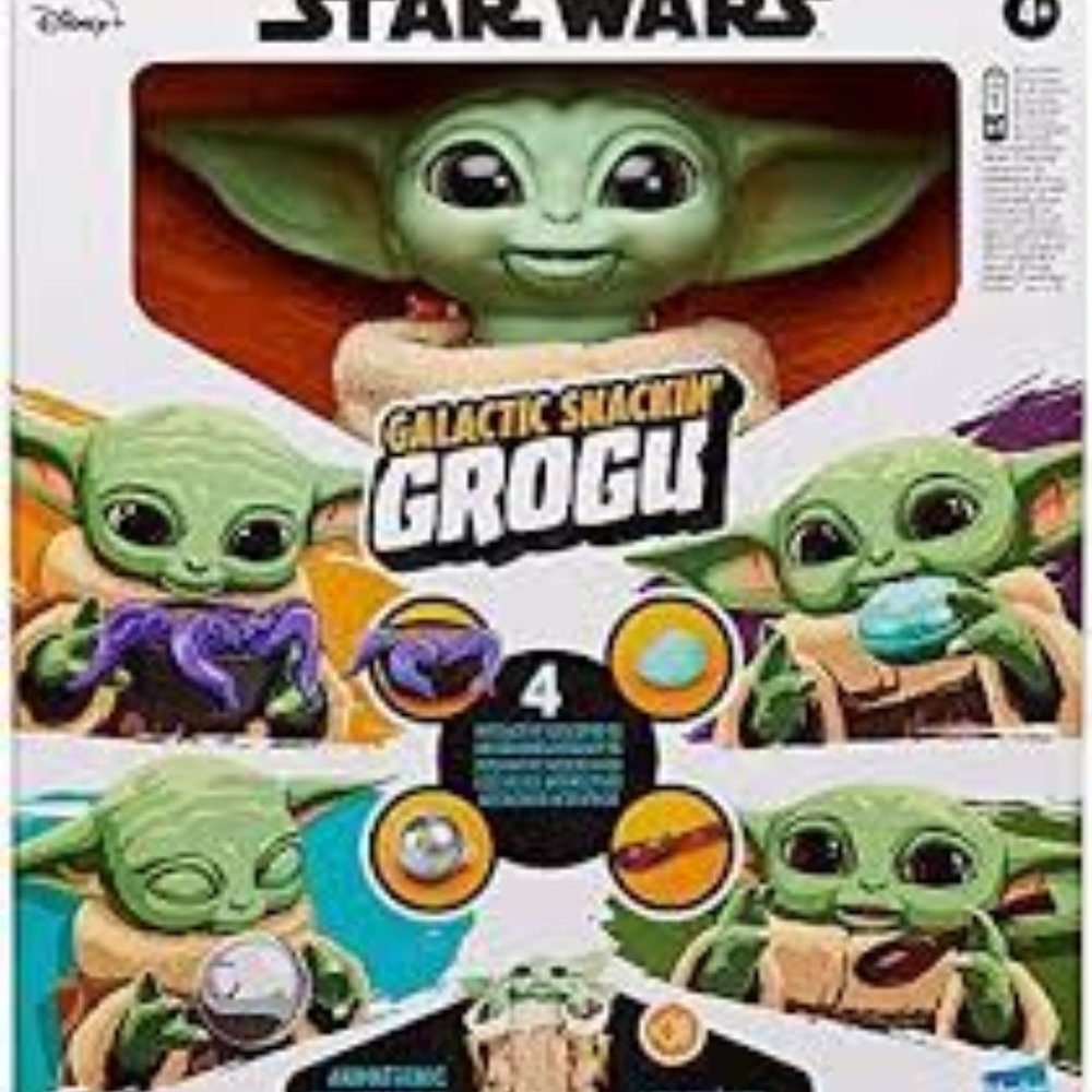 Star Wars The Mandalorian Galactic Snackin' Grogu Animatronic Toy with Over 40 S